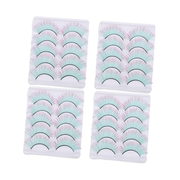 Angoily 20 Paires De Faux Cils Colorés Faux Cils Naturels 5D Faux Cils Dramatiques Faux Cils Longs Cils Pour Halloween Faux C