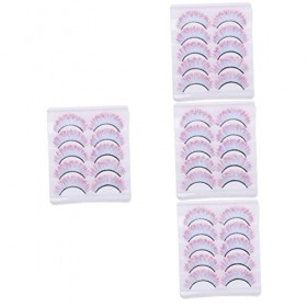 Didiseaon 20 Paires De Faux Cils Colorés Faux Cils De Fête Faux Cils Faux Cils Colorés Faux Cils Réutilisables Cils Colorés M