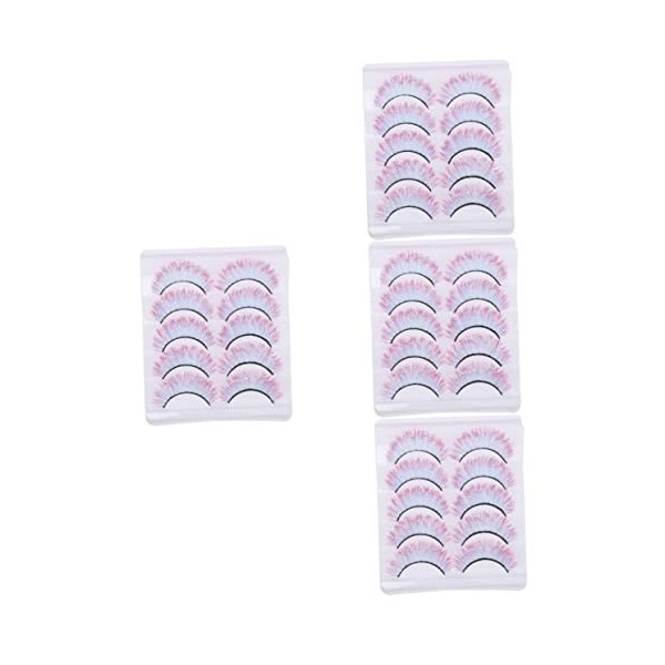 Didiseaon 20 Paires De Faux Cils Colorés Faux Cils De Fête Faux Cils Faux Cils Colorés Faux Cils Réutilisables Cils Colorés M