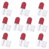 FRCOLOR 30 Pcs Tube Vide De Brillant À Lèvres Tube De Brillant À Lèvres En Forme De Capsule Rouge À Lèvres Givré Mini Rouge À