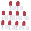 FRCOLOR 30 Pcs Tube Vide De Brillant À Lèvres Tube De Brillant À Lèvres En Forme De Capsule Rouge À Lèvres Givré Mini Rouge À