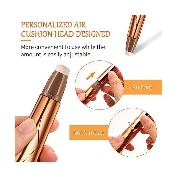 Nivofu 3PCS Highlighter & Blush & Contour Beauty Wand, Liquid Contour Beauty Stick avec Applicateur, Face Blusher Contour Sti