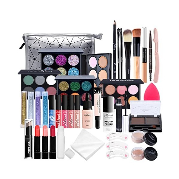 Zankie Coffret Cadeau de Maquillage Tout-en-Un,Kit de Maquillage 20/29/37 pièces pour Femme Kit Complet - Comprend Un Ensembl