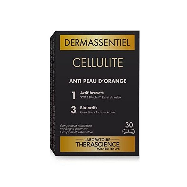 DERMASSENTIEL CELLULITE | Action anti-capitons| Efficacité cliniquement prouvée | Superoxyde Dismutase de Melon | 3 bioactifs