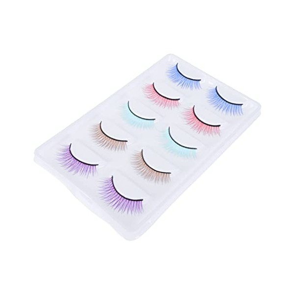 POPETPOP 35 Paires Faux Cils Colorés Faux Cils Denses Cils De Poupée Faux Cils Épais En Fibres Synthétiques Pestañas Postizas