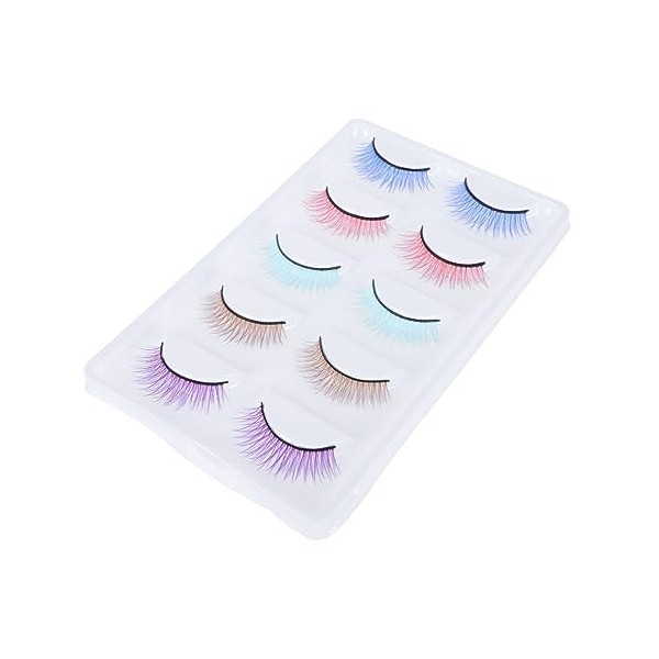 POPETPOP 35 Paires Faux Cils Colorés Faux Cils Denses Cils De Poupée Faux Cils Épais En Fibres Synthétiques Pestañas Postizas