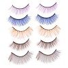 LALAFINA 20 Paires Faux Cils Colorés Faux Cils Dramatiques Cils En Bandes Complètes Cils Dhalloween Dramatiques Cils Longs E