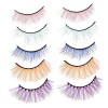 LALAFINA 20 Paires Faux Cils Colorés Faux Cils Dramatiques Cils En Bandes Complètes Cils Dhalloween Dramatiques Cils Longs E