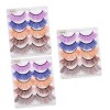 LALAFINA 20 Paires Faux Cils Colorés Faux Cils Dramatiques Cils En Bandes Complètes Cils Dhalloween Dramatiques Cils Longs E