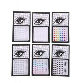 POPETPOP 24 Feuilles DAutocollants En Strass Pour Le Visage Bijoux Pour Le Visage En Strass Décors Pour Le Visage Autocollan