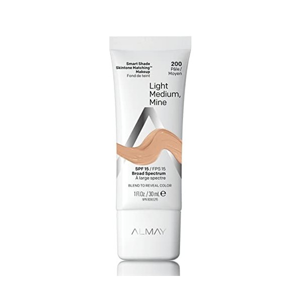 Almay Smart Shade Skin Tone Matching Makeup, Light Medium/200, 1 Fluid Ounce by Almay