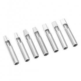 Buse Tatouage Acier, 22pcs Aiguille de Tatouage en Acier Inoxydable Buse de Mélange Embouts de Buse pour Machine à Tatouer Po