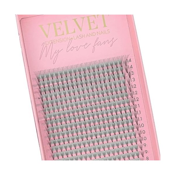 Velvet Extension Love Your Lashes - LOVELY FANS 8D Diamètre - 0.07D