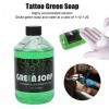 Nettoyant pour Tatouage Savon Vert pour Tatouage 500 ml Solution Liquide de Savon Vert pour Salon Professionnel Fournitures d