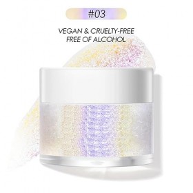 QUR 4Pcs Highlight Gel Coloré Highlight Liquide Fard à Paupières Poudre Corps Couleur Poudre Cosmétiques