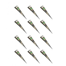 12 Pièces Pâte de Tatouage Temporaire Imperméable Lavable Bricolage Pâte de Tatouage Cône pour Salon Marron