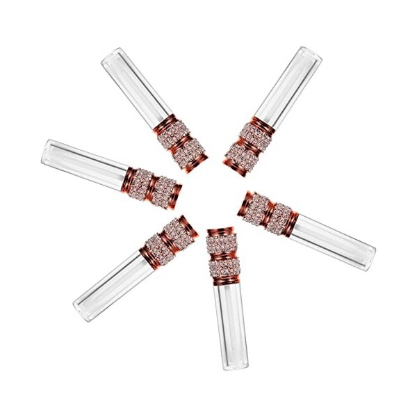 FRCOLOR 6 Pièces De Brillant à Lèvres Diamant Tubes De Baumes à Lèvres Contenants De Brillant à Lèvres Vides Bouteilles De Br