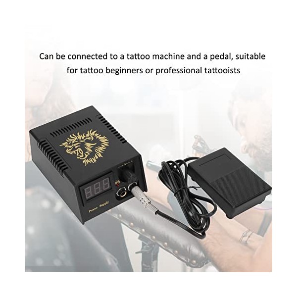 Kit de Démarrage de Tatouage Kit Complet pour Débutant de Tatouage, Alimentation électrique pour Machine à Tatouer Pédale de 