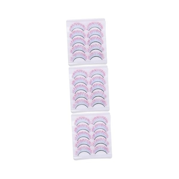 DOITOOL 15 Paires De Faux Cils Colorés Faux Cils 3D Faux Cils Dramatiques Cils Colorés Moelleux Faux Cils DHalloween Cils Va