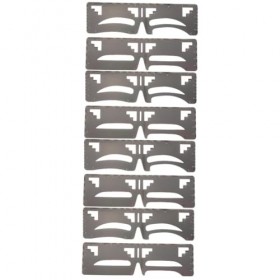 Housoutil 8 Pcs Règle À Sourcils Modèle De Mesure De Maquillage Cartographie Des Sourcils Modèle De Sourcils Règle De Pochoir