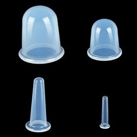 4 Pièces Ventouses Thérapie Silicone, Ventouse Anti Cellulite, Anti Cellulite Masseur, Silicone Massage Cups, pour Réduire La