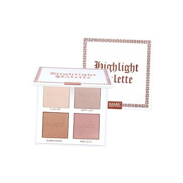 POPETPOP 2 Pièces 4 Poudre De Surligneur Métallique Souligner Mettre En Évidence La Poudre Bling Poudre De Palette De Maquill