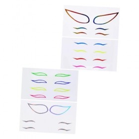 FRCOLOR 12 Ensembles Eye Liner De Couleur Stickers Autocollant Étanche Autocollants Imperméables Autocollant Eye-liner Autoco