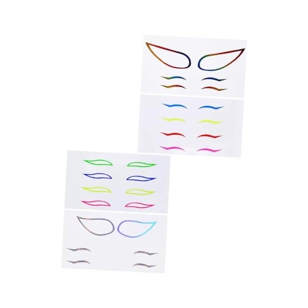 FRCOLOR 12 Ensembles Eye Liner De Couleur Stickers Autocollant Étanche Autocollants Imperméables Autocollant Eye-liner Autoco