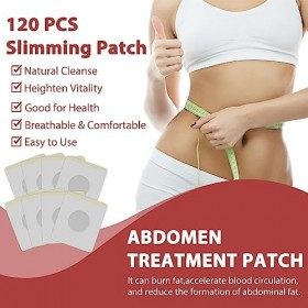 120 Pièces Patch Minceur, Patch Amincissant Ventre, Slim Patch, Anti Cellulite Patch Brûle Graisse Ventre, Autocollants Mince