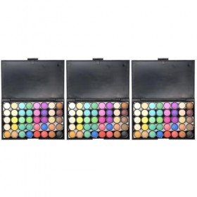 FRCOLOR 3 Pcs 40 Fard à Paupières Fumé Maquillage Palette