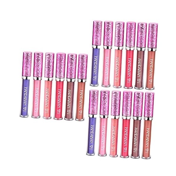 FOMIYES 12 Pièces Rouge À Lèvres Liquide Femmes Brillant À Lèvres Femmes Rouge À Lèvres Longue Durée Rouge À Lèvres Diamant R