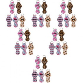 minkissy 30 Pcs Étui À Rouge À Lèvres Porte-Clés Vide Titulaire Portable Porte-Clés Bracelet Lanière Baume À Lèvres Porte-Clé