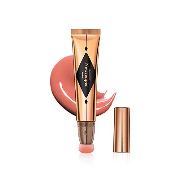 contouring stick, blush stick, highlighter stick avec Applicateur Coussin, Longue Tenue Lisse Léger Clair contouring liquide+