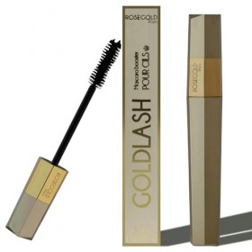 ROSEGOLD GOLDLASH Mascara booster pour cils Épaissit Allongé. Améliore la croissance et la pousse des cils - 99% Naturel Fabr