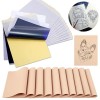 40pcs Peau Synthétique Tatouage et Stencil Tatouage Transfert, Rayyl 30pcs Papier Transfert Tatouage 10pcs Fausse Peau Tatoua