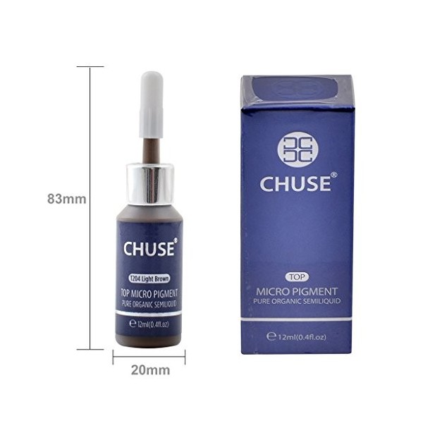 CHUSE T204 Marron clair Couleur cosmétique permanente dencre de tatouage de maquillage de micro-colorant de Microblading SGS