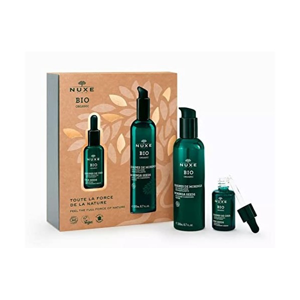 NUXE BIO Toute La Force De La Nature En Un Coffret - Un Duo De Soins Mixtes, Certifiés Bio, Apportant A La Peau Un Puissant C