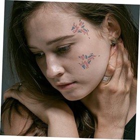 Angoily 25 Ensembles DAutocollants Britanniques De Football Visage Du Royaume-Uni Drapeau Britannique Visage Du Royaume-Uni 