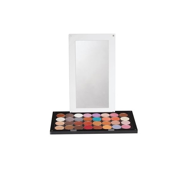 Coosei Palette de fards à paupières magnétique vide avec miroir en acrylique - Palette de fards à paupières avec miroir lumin