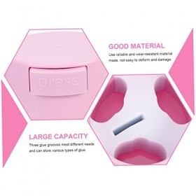 Ipetboom 3 Pièces Réservoir Stockage Colle Colle Dextension Cils Scellé Colle Dextension Cils Récipient Hermétique Pour Col