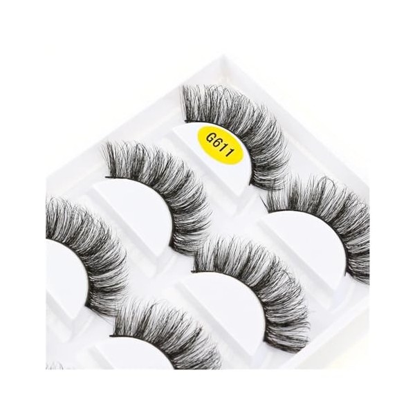 UAMOU 2/20/100 boîtes de cils de vison 5 paires de faux cils naturels bouclés épais Maquiagem Extension de cils outils de maq