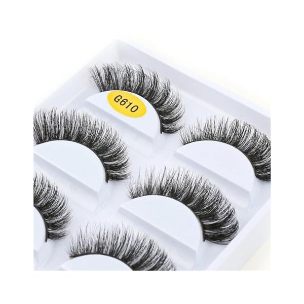 UAMOU 2/20/100 boîtes de cils de vison 5 paires de faux cils naturels bouclés épais Maquiagem Extension de cils outils de maq