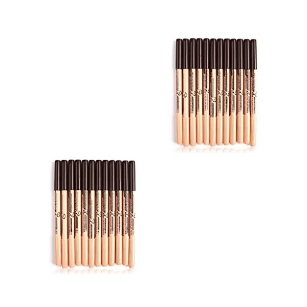 FIOERDTUIE 5 Ensemble de Lot de 12 bruns pour les yeux à double tête multi-fonctionnels Eye Liner Stylo anti-cernes Maquillag