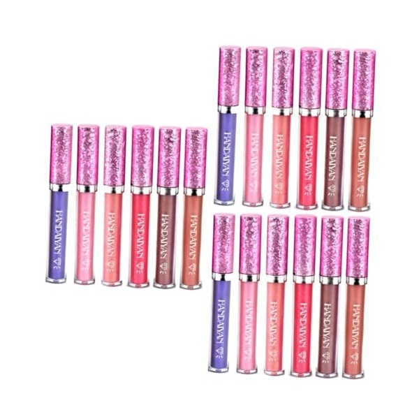 FRCOLOR 12 Pièces Rouge À Lèvres Liquide Longue Durée Rouge À Lèvres Femmes Rouge À Lèvres Miss Brillant À Lèvres Diamant