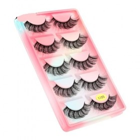 UAMOU Cils en vrac 3D vison cils moelleux doux vaporeux naturel Extension de cils réutilisable Cilios vison faux cils maquill