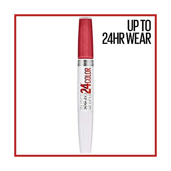 Maybelline New York Super Stay 2 Step Lipsticks, Continuous Coral, 1.8g