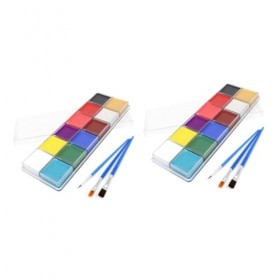 KALLORY Kit De Maquillage Pour Le Corps À LHuile De Peinture Pour Le Visage 2 Pièces
