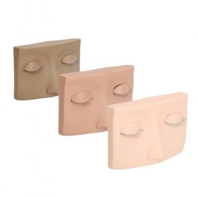 Tête de Mannequin de Pratique de Cils Réaliste avec 9 Paires de Paupières Remplacées, Base Stable, Tête de Mannequin de Cils 