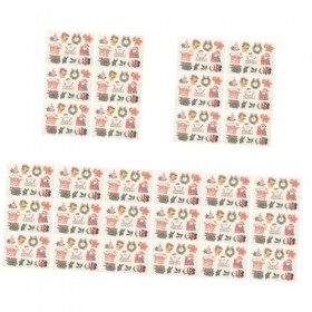 Didiseaon 30 Feuilles Autocollants Atmosphère De Noël Autocollant Père Noël Stuffer De Bas De Noël Visage De Noël Faux Dessin