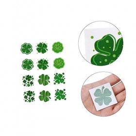 minkissy Lot de 360 autocollants à quatre feuilles pour fête irlandaise St Paddys Autocollant visage trèfle St Patrick Autoco